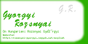 gyorgyi rozsnyai business card